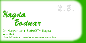 magda bodnar business card